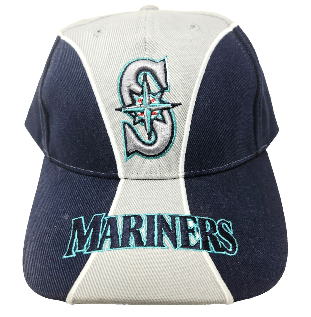 Vintage Twins Enterprise Seattle Mariners Hat Navy /Gray Strapback Cap